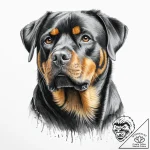 Rottweiler – tattoo sketch (№1753631561_0, 27.07.2025 15:52) — tattoovalue.net