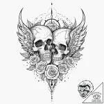 Molten wings tearing veil, tattoo sketch desi… – tattoo sketch (№1753631760_0, 27.07.2025 15:56) — tattoovalue.net