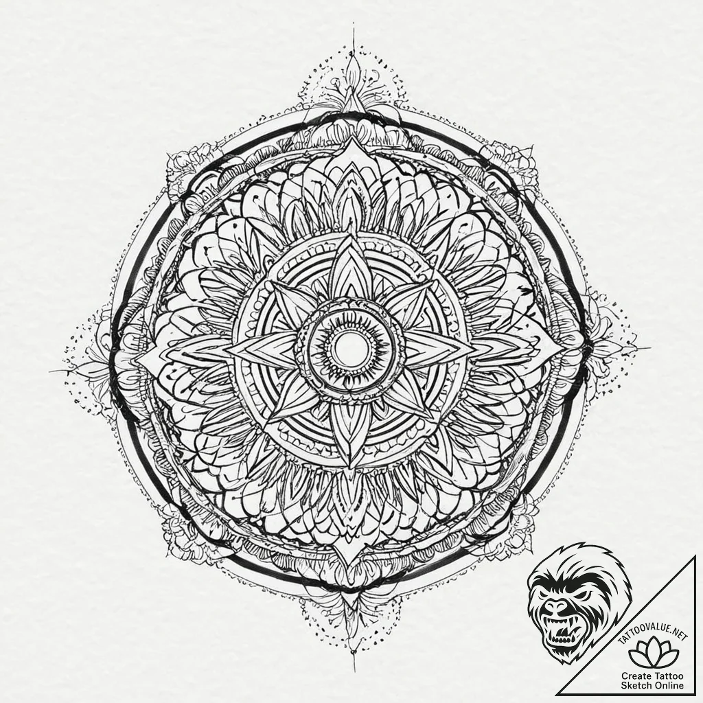 Dark blade in eternal ice, concept art for ta... - tattoo sketch (№1753636437_0, 27.07.2025 17:13) — tattoovalue.net