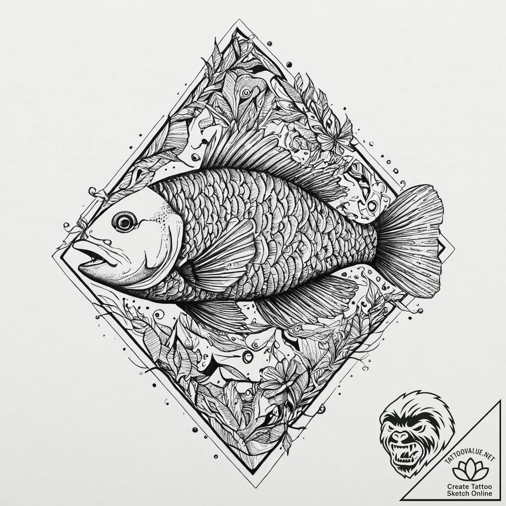 Piranhas swarming, but they are made of metal... - tattoo sketch (№1753637251_0, 27.07.2025 17:27) — tattoovalue.net