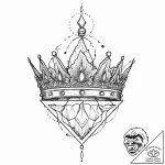 Crown of ice melting slowly, tattoo drawing o… – tattoo sketch (№1753638851_0, 27.07.2025 17:54) — tattoovalue.net