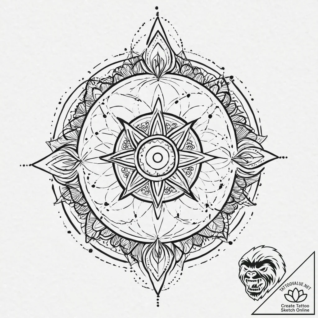 Atomic blade humming with power, ink illustra... - tattoo sketch (№1753639056_0, 27.07.2025 17:57) — tattoovalue.net