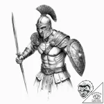 Gladiator – tattoo sketch (№1753640289_0, 27.07.2025 18:18) — tattoovalue.net