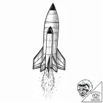Rocket – tattoo sketch (№1753641284_0, 27.07.2025 18:34) — tattoovalue.net