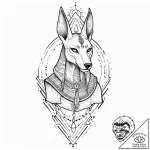 Anubis, tattoo drawing outline, soft whip sha… – tattoo sketch (№1753642279_0, 27.07.2025 18:51) — tattoovalue.net