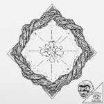 Knot of stars devouring roots, tattoo drawing… – tattoo sketch (№1753643259_0, 27.07.2025 19:07) — tattoovalue.net
