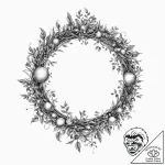 Kingр р†р вђљрівђћсћs orb wrapped in ivy, tat… – tattoo sketch (№1753643456_0, 27.07.2025 19:10) — tattoovalue.net