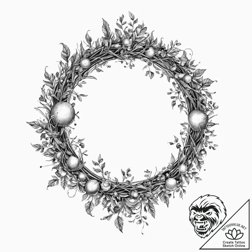 Kingр р†р вђљрівђћсћs orb wrapped in ivy, tat... - tattoo sketch (№1753643456_0, 27.07.2025 19:10) — tattoovalue.net