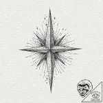 Shooting star, retro pixel art style, tattoo… – tattoo sketch (№1753643850_0, 27.07.2025 19:17) — tattoovalue.net