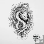 Animated dagger dripping with venom, concept… – tattoo sketch (№1753645273_0, 27.07.2025 19:41) — tattoovalue.net