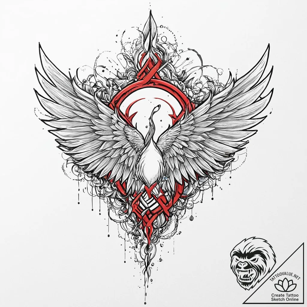 Frozen wings devouring starlight, tattoo draw... - tattoo sketch (№1753645863_0, 27.07.2025 19:51) — tattoovalue.net