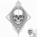 Bone relic sealed with wax, ink illustration… – tattoo sketch (№1753647299_0, 27.07.2025 20:14) — tattoovalue.net