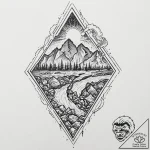 Earthquake crack spreading across the ground,… – tattoo sketch (№1753648732_0, 27.07.2025 20:38) — tattoovalue.net