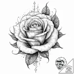 Black rose frozen in ice, tattoo sketch desig… – tattoo sketch (№1753649931_0, 27.07.2025 20:58) — tattoovalue.net