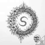 Night serpent through frozen bloom, tattoo dr… – tattoo sketch (№1753650770_0, 27.07.2025 21:12) — tattoovalue.net