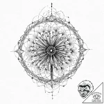 Dandelion seed floating, minimalist single li… – tattoo sketch (№1753651571_0, 27.07.2025 21:26) — tattoovalue.net