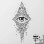 Forgotten dagger beneath celestial eye, artis… – tattoo sketch (№1753652559_0, 27.07.2025 21:42) — tattoovalue.net