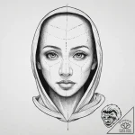 Monk eyes beneath spectral cowl, ink illustra… – tattoo sketch (№1753652758_0, 27.07.2025 21:45) — tattoovalue.net