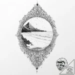 Black sands swirling with spirits, tattoo dra… – tattoo sketch (№1753653967_0, 27.07.2025 22:06) — tattoovalue.net