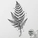 A fern frond unfurling, concept art for tatto… – tattoo sketch (№1753659521_0, 27.07.2025 23:38) — tattoovalue.net