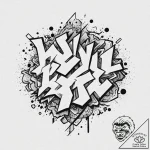 An abstract expressionist painting with bold… – tattoo sketch (№1753661099_0, 28.07.2025 00:04) — tattoovalue.net