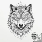 Geralt’s wolf medallion from the witcher, ink… – tattoo sketch (№1753661688_0, 28.07.2025 00:14) — tattoovalue.net