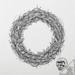 Arctic serpent coiled in snow, tattoo flash s… – tattoo sketch (№1753661879_0, 28.07.2025 00:17) — tattoovalue.net