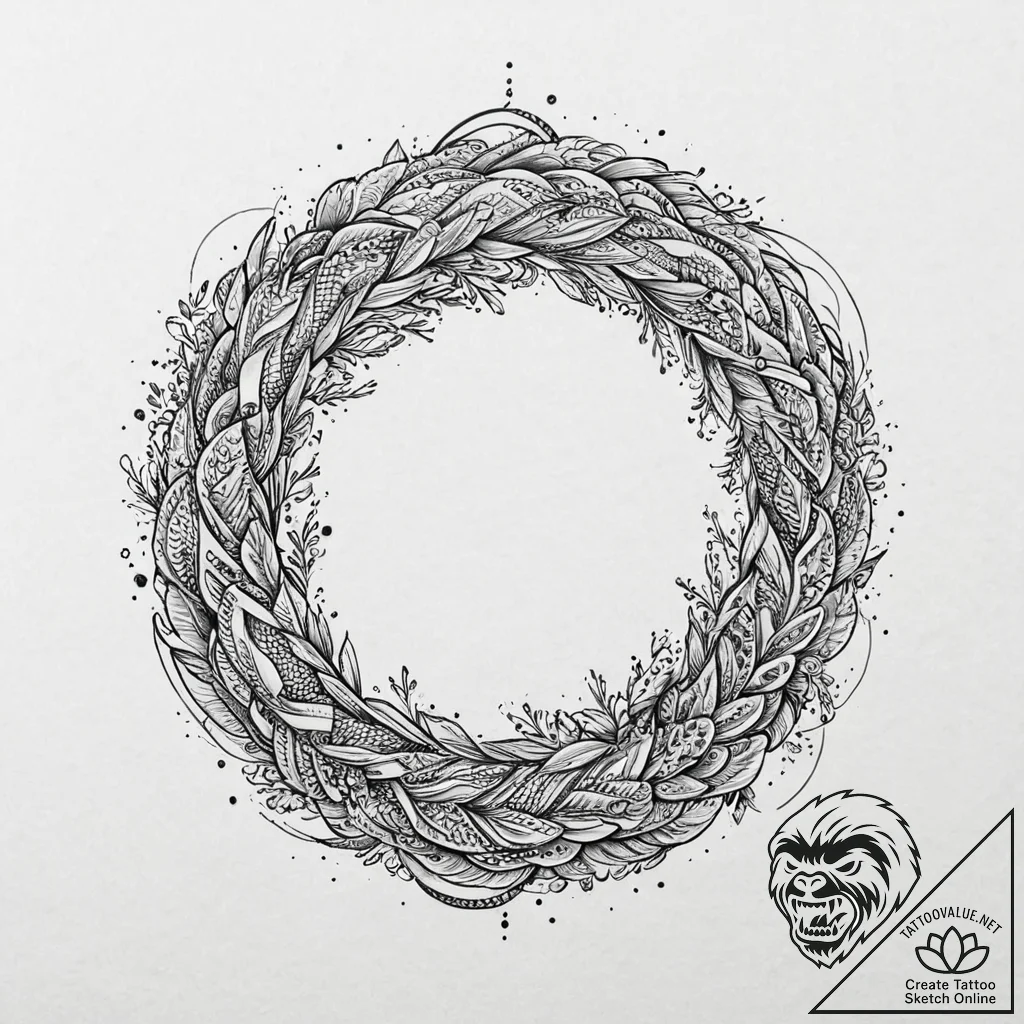 Arctic serpent coiled in snow, tattoo flash s... - tattoo sketch (№1753661879_0, 28.07.2025 00:17) — tattoovalue.net