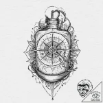 Vial containing the t-virus from resident evi… – tattoo sketch (№1753662688_0, 28.07.2025 00:31) — tattoovalue.net