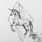 The origami unicorn from blade runner, concep… – tattoo sketch (№1753669020_0, 28.07.2025 02:17) — tattoovalue.net