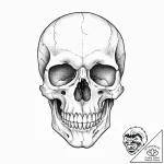 Skull – tattoo sketch (№1753671173_0, 28.07.2025 02:52) — tattoovalue.net