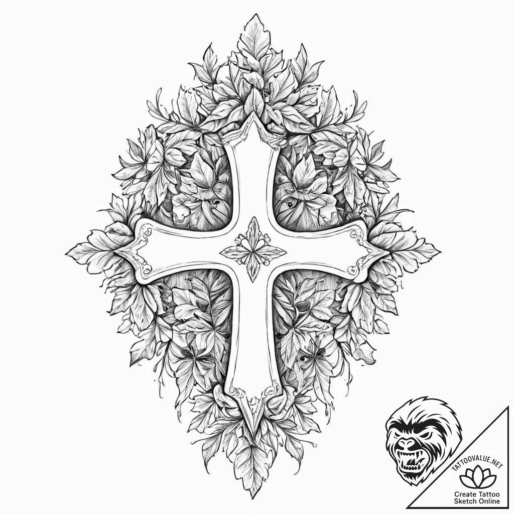 Frosted helm crowned with ivy, tattoo flash s... - tattoo sketch (№1753671765_0, 28.07.2025 03:02) — tattoovalue.net