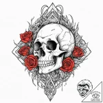 Ghost relic devouring celestial flame, tattoo… – tattoo sketch (№1753672582_0, 28.07.2025 03:16) — tattoovalue.net