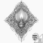 Epictetus’s lamp, symbolizing the light of ph… – tattoo sketch (№1753673186_0, 28.07.2025 03:26) — tattoovalue.net