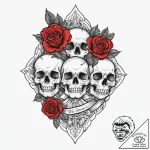 Emerald seed blooming beneath frost, tattoo f… – tattoo sketch (№1753674916_0, 28.07.2025 03:55) — tattoovalue.net