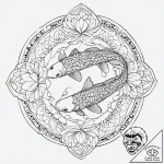Koi fish leaping through ice, artistic tattoo… – tattoo sketch (№1753675109_0, 28.07.2025 03:58) — tattoovalue.net