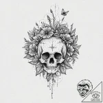 Dandelion with birds, concept art for tattoo,… – tattoo sketch (№1753678330_0, 28.07.2025 04:52) — tattoovalue.net