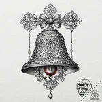 A classic bell on a collar, pet,, tattoo sket… – tattoo sketch (№1753680540_0, 28.07.2025 05:29) — tattoovalue.net