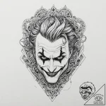 The joker’s playing card, tattoo sketch desig… – tattoo sketch (№1753681532_0, 28.07.2025 05:45) — tattoovalue.net