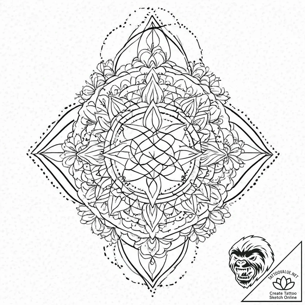 Kite trapped in thorned vines, tattoo line ar... - tattoo sketch (№1753685501_0, 28.07.2025 06:51) — tattoovalue.net