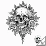 Traffic light with all three lights showing a… – tattoo sketch (№1753685892_0, 28.07.2025 06:58) — tattoovalue.net