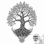 Abyssal tree with writhing branches, tattoo s… – tattoo sketch (№1753692196_0, 28.07.2025 08:43) — tattoovalue.net