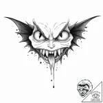 A vampire’s bite mark – tattoo sketch (№1753692590_0, 28.07.2025 08:49) — tattoovalue.net