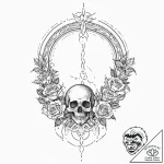 Hollow relic beneath celestial gate, tattoo d… – tattoo sketch (№1753698329_0, 28.07.2025 10:25) — tattoovalue.net