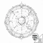 Orrery (model of the solar system) with plane… – tattoo sketch (№1753698533_0, 28.07.2025 10:28) — tattoovalue.net