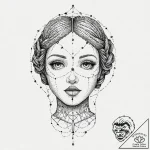 A detailed broken doll head, creepy,, artisti… – tattoo sketch (№1753698937_0, 28.07.2025 10:35) — tattoovalue.net