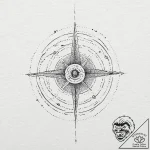 Gyroscopic device with rings spinning around… – tattoo sketch (№1753699521_0, 28.07.2025 10:45) — tattoovalue.net