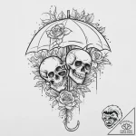 A detailed broken umbrella, useless,, concept… – tattoo sketch (№1753699715_0, 28.07.2025 10:48) — tattoovalue.net