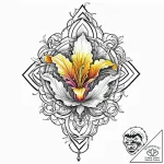 Heraldic lily, artistic tattoo sketch, styliz… – tattoo sketch (№1753699909_0, 28.07.2025 10:51) — tattoovalue.net