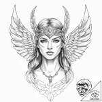 Valkyrie – tattoo sketch (№1753701661_0, 28.07.2025 11:21) — tattoovalue.net